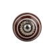 Brown Striped Small Ceramic Knob